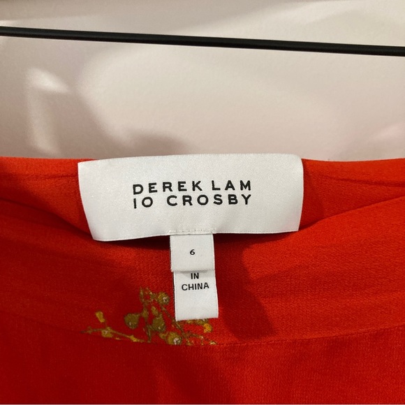 Derek Lam 10 Crosby Poppy Red Pleated Layered Ruffle Mini Skirt - Picture 3 of 6